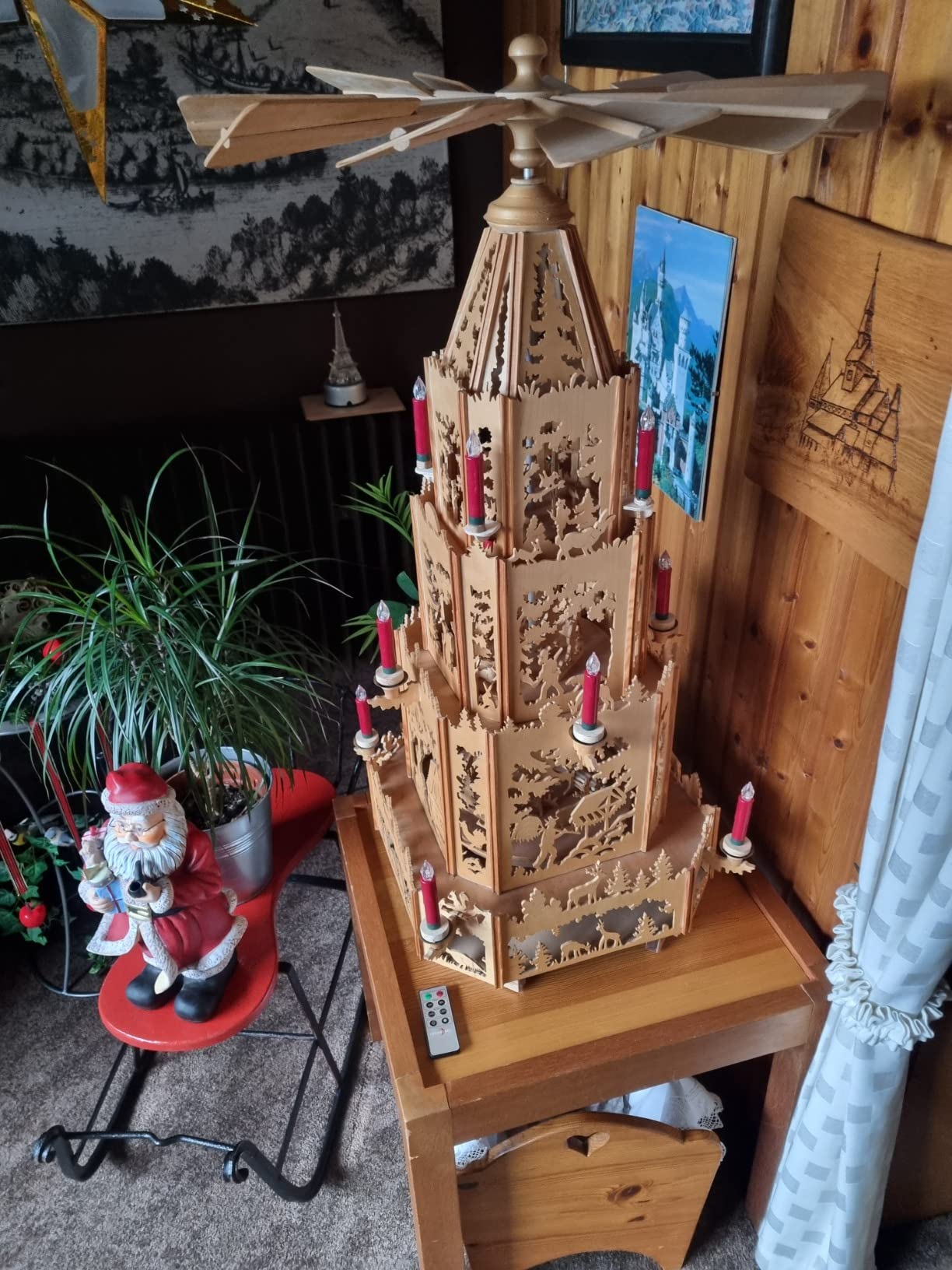 Lunartec Christbaumkerzen 10er-Set LED Rot mit Fernbedienung