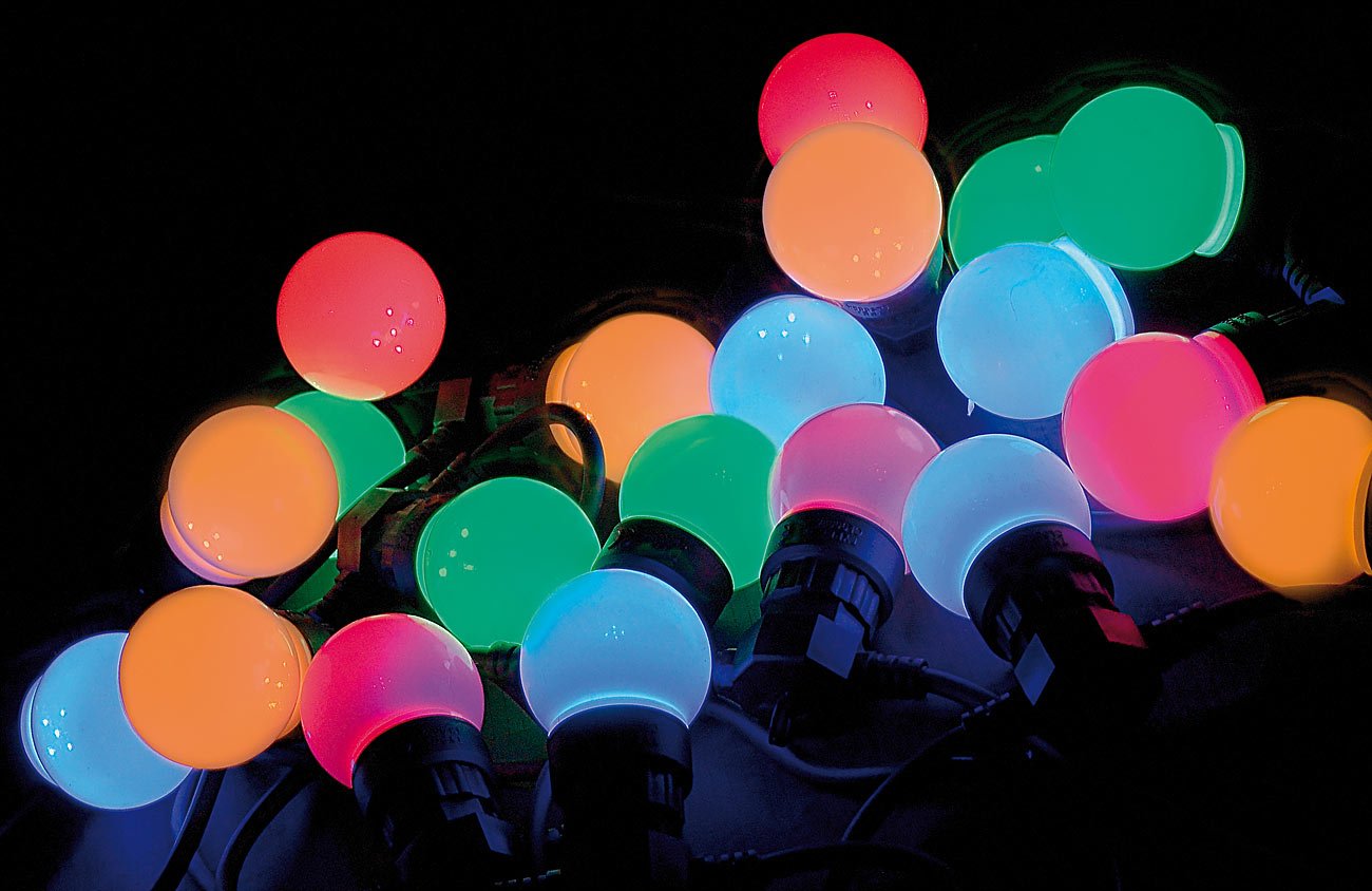 Lunartec Licht-Dekoration Party-Lichterkette 9 m bunt 20 LEDs