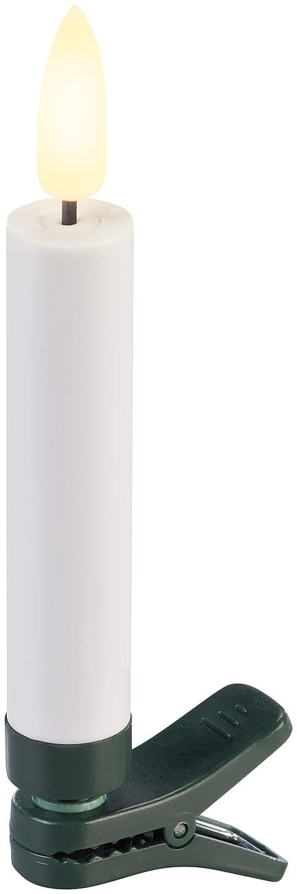 Lunartec Christbaumbeleuchtung LED-Kerzen 10er-Set weiß