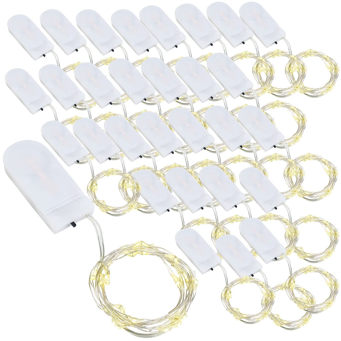 Lunartec Licht-Dekoration LED-Lichterdraht 30er-Set warmweiß
