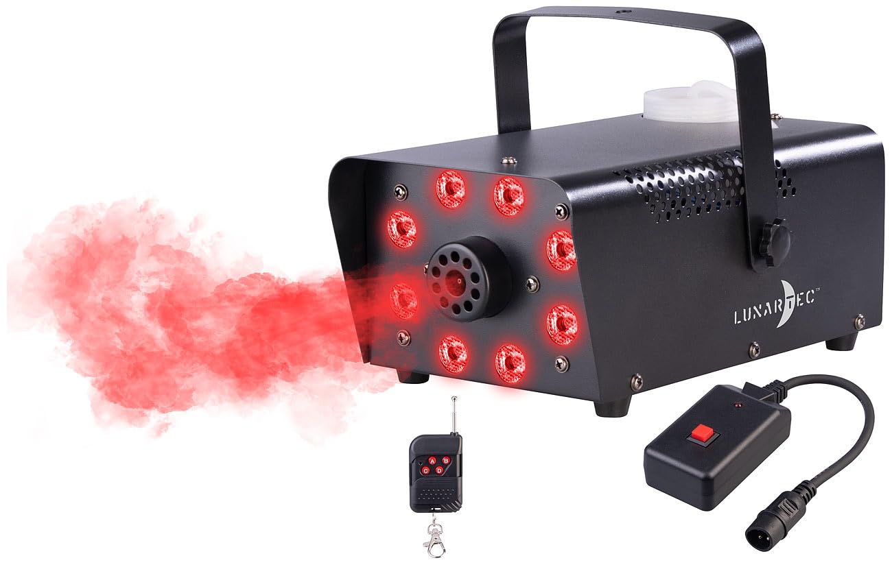 Lunartec Licht-Dekoration Nebelmaschine 700W RGB 300ml Fernbedienung