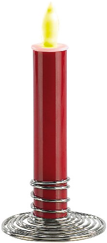 Lunartec Licht-Dekoration LED-Stabkerzen rot 12er-Set mit Ladestation
