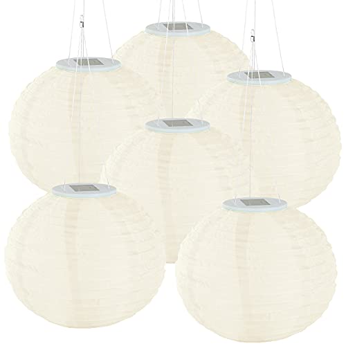 Lunartec Solar-Lampions 6er Set warmweiß Ø 30 cm IP44