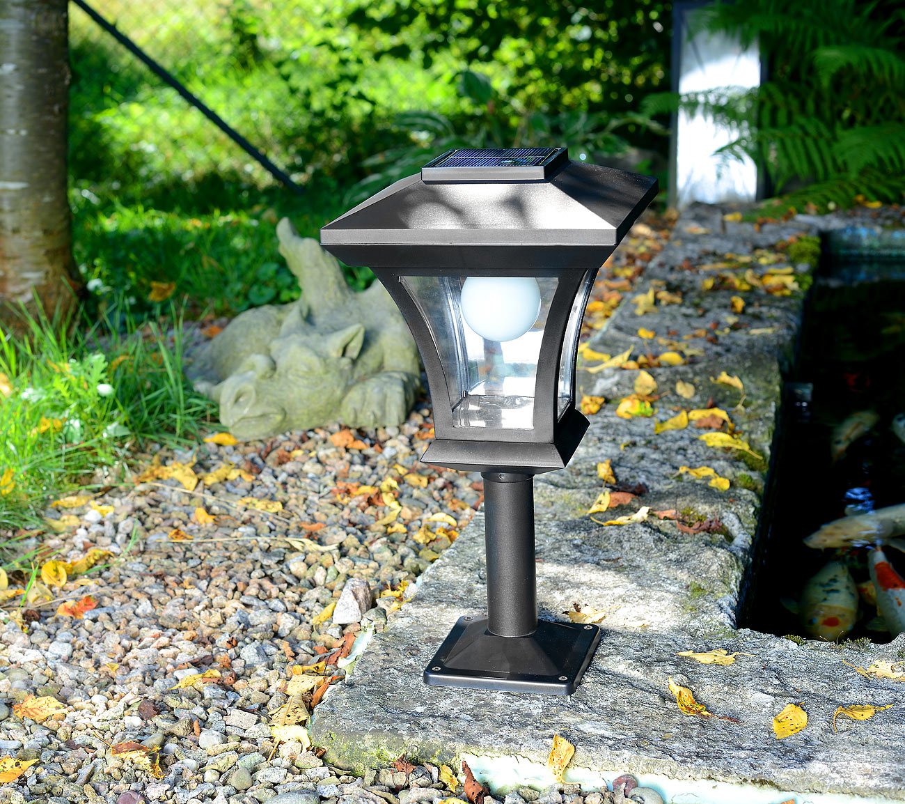 Lunartec Außenbeleuchtung Solar-Standlaterne SWL-05 45 lm solar