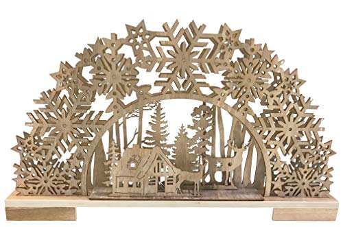 Bonetti Light arches Schwibbogen Winterdorf Holz 10 LED