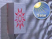 Lunartec Außenbeleuchtung Solar-Wandbild rot LED Solar