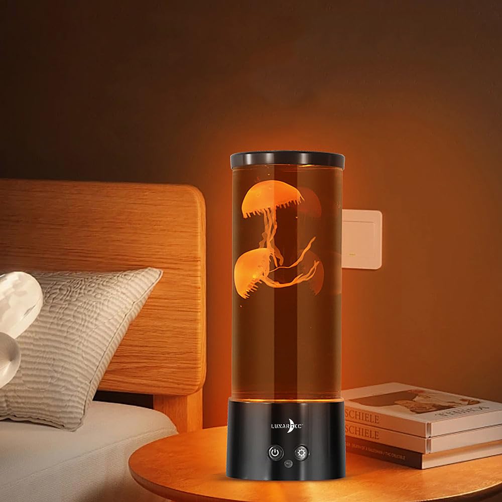 Lunartec Licht-Dekoration LED-Quallen-Lampe 2er-Set 17 Farben