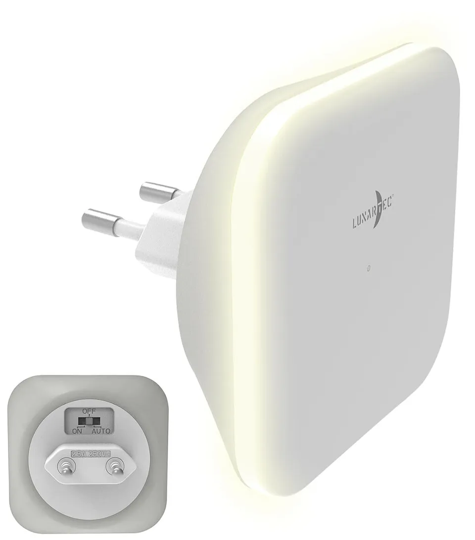 Lunartec Innenbeleuchtung LED-Nachtlicht Steckdose eckig dimmbar