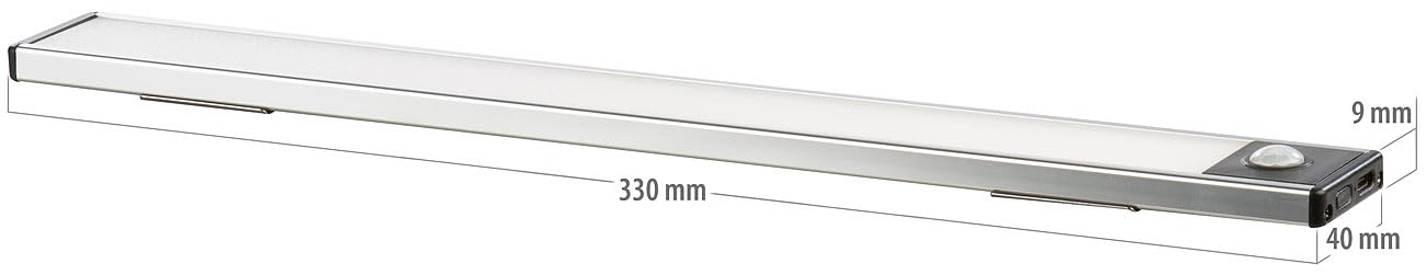 Lunartec Innenbeleuchtung LED-Lichtleiste 4er-Set warmweiß 33cm