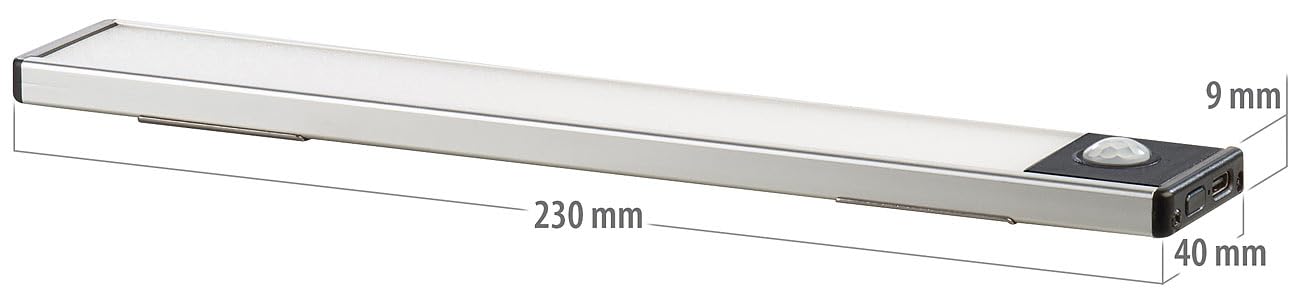 Lunartec Innenbeleuchtung LED-Lichtleiste warmweiß 2er-Set mit Sensor