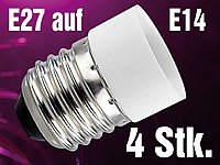 Lunartec Leuchtmittel E27 auf E14 Sockeladapter 4er-Set