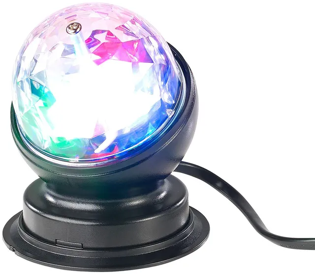 Lunartec Licht-Dekoration rotierende Disco-Leuchte RGB 3 Watt