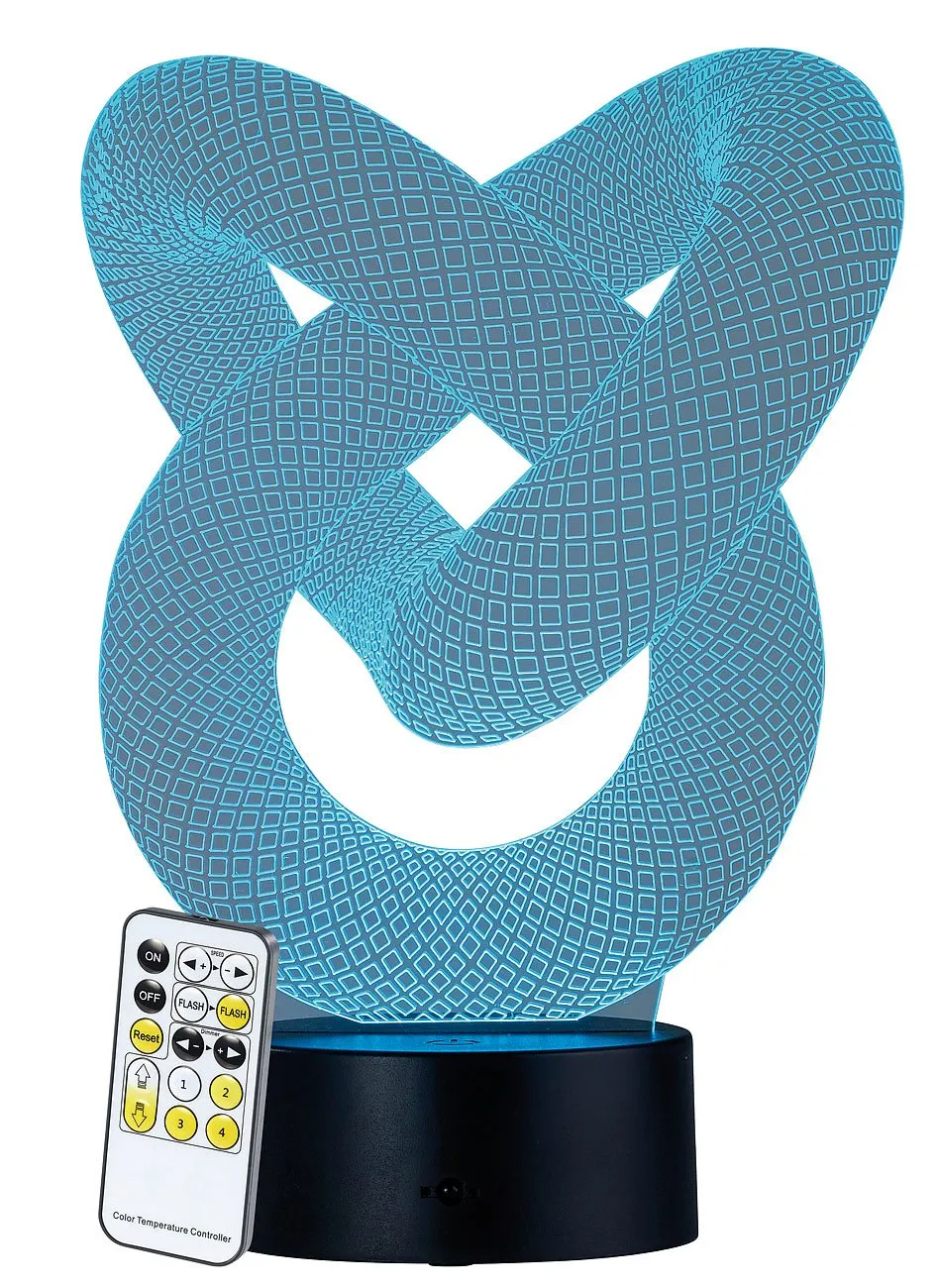 Lunartec Licht-Dekoration 3D LED Schleife 7-farbig