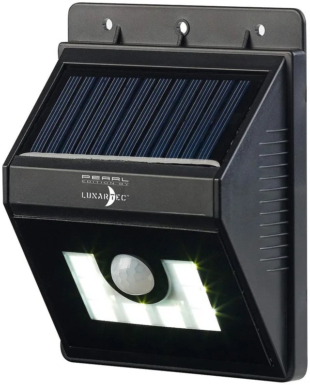 Lunartec Außenbeleuchtung Solar-Wandleuchte mit Bewegungsmelder