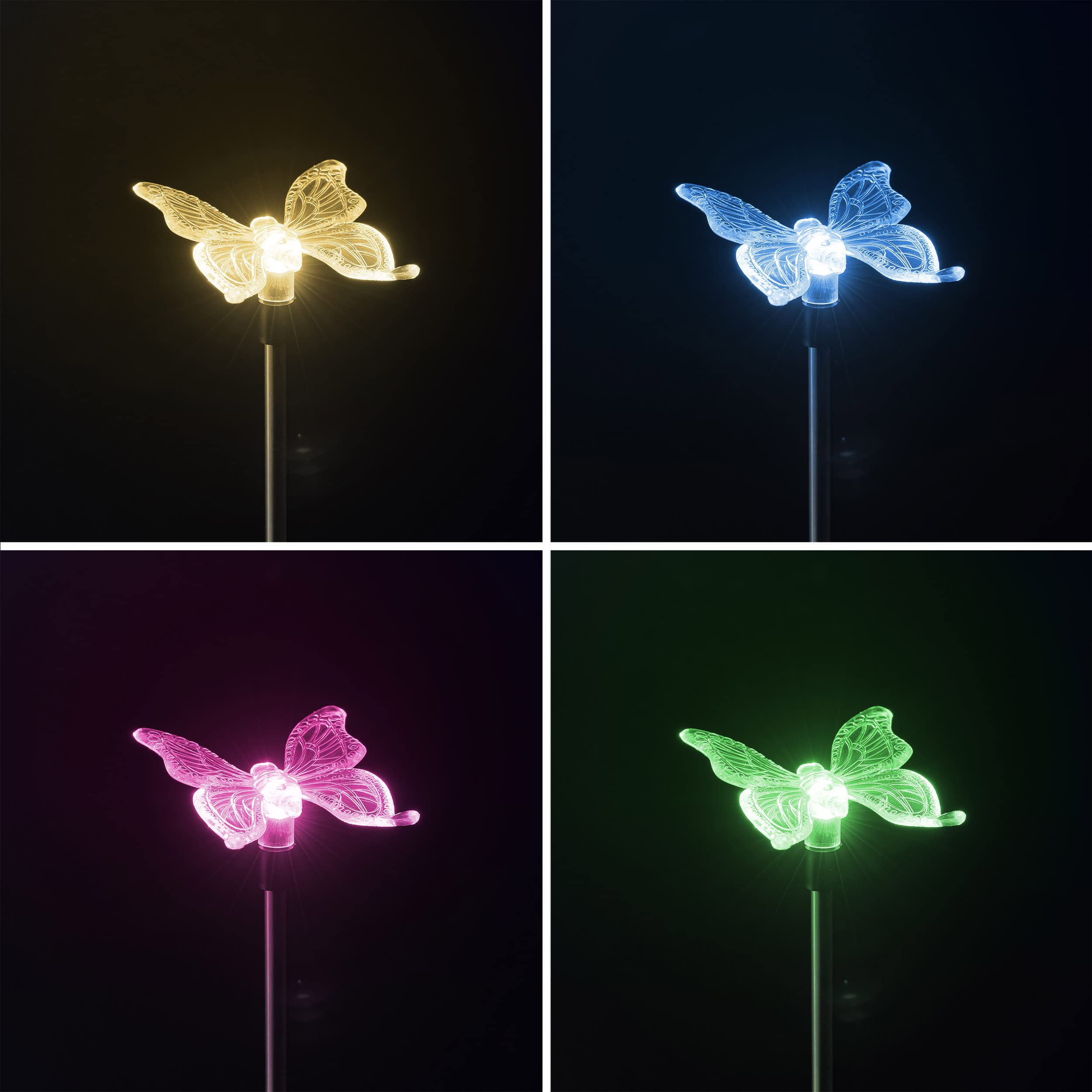 Bonetti Solar Lights Gartenstecker 4er-Set Farbwechsel Tier