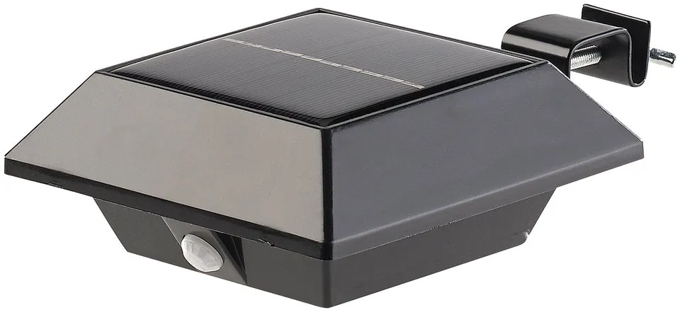 Lunartec Außenbeleuchtung Solar-Dachrinnenleuchte IP44 schwarz