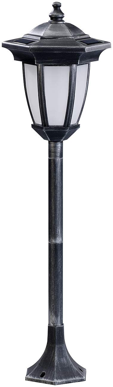 Lunartec Außenbeleuchtung Gartenlaterne Solar 64 cm Flammeneffekt