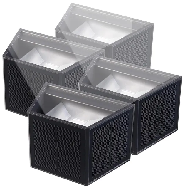 Lunartec Außenbeleuchtung Solar-Wandleuchten 4er-Set warmweiß