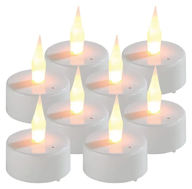 Lunartec Licht-Dekoration LED-Teelichter 8er-Set flackernd