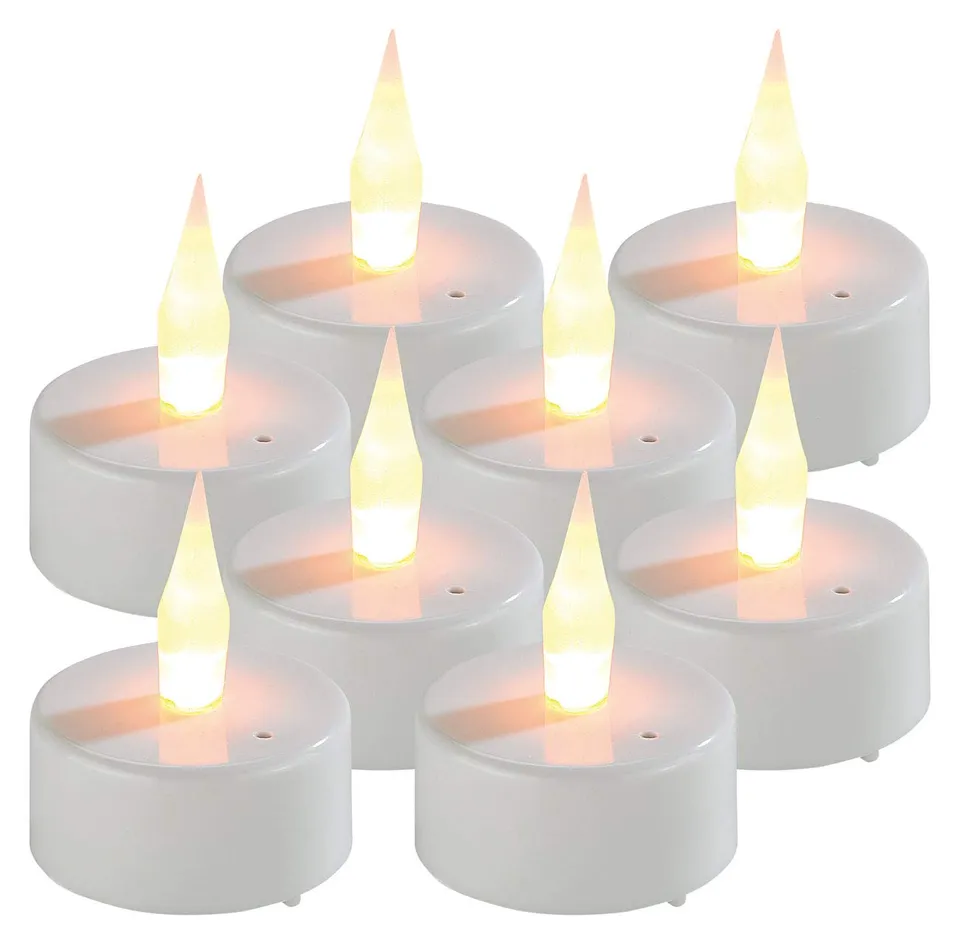 Lunartec Licht-Dekoration LED-Teelichter 8er-Set flackernd
