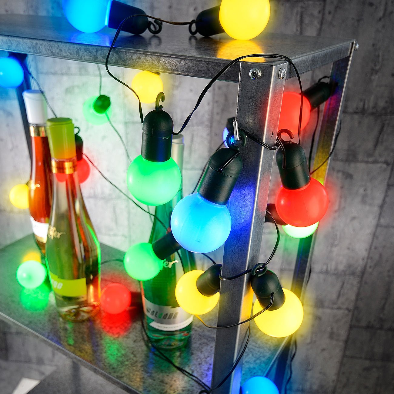 Lunartec Licht-Dekoration Party-Lichterkette 2er-Set 20 LEDs bunt