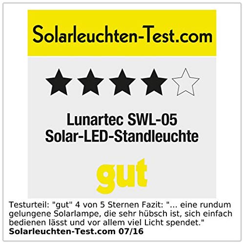 Lunartec Außenbeleuchtung Solar-Standlaterne SWL-05 45 lm solar