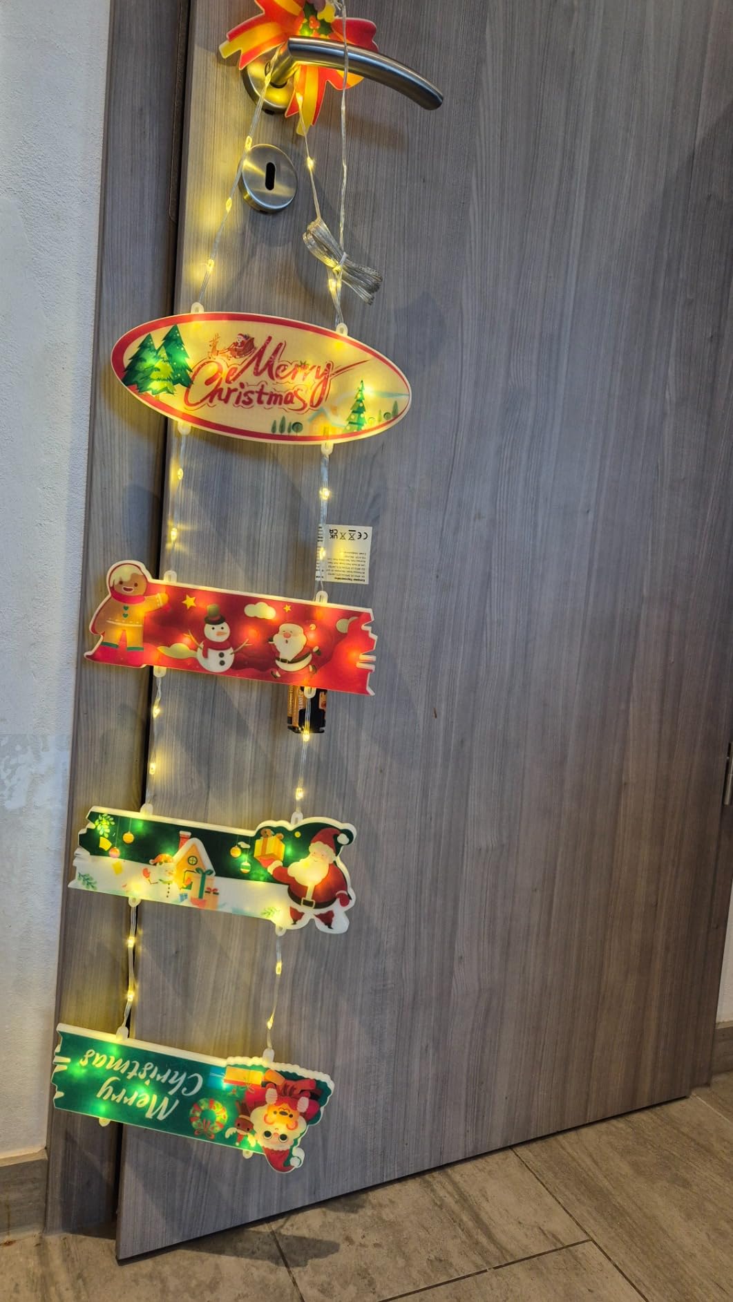 Qedertek Lighting 72 LED Weihnachtskranz Bunt mit Timer