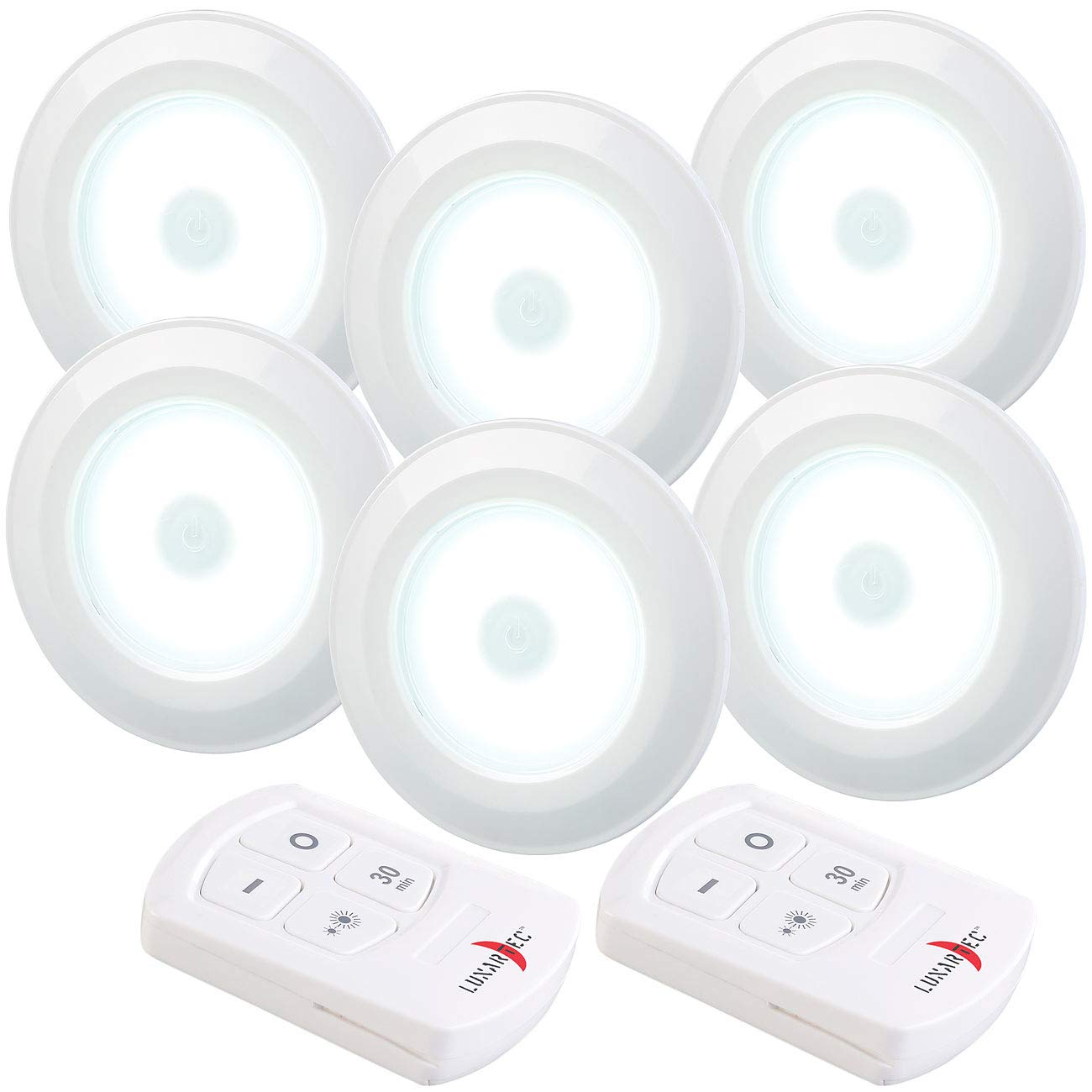 Lunartec Innenbeleuchtung COB-Unterbauleuchte 6er-Set mit Timer