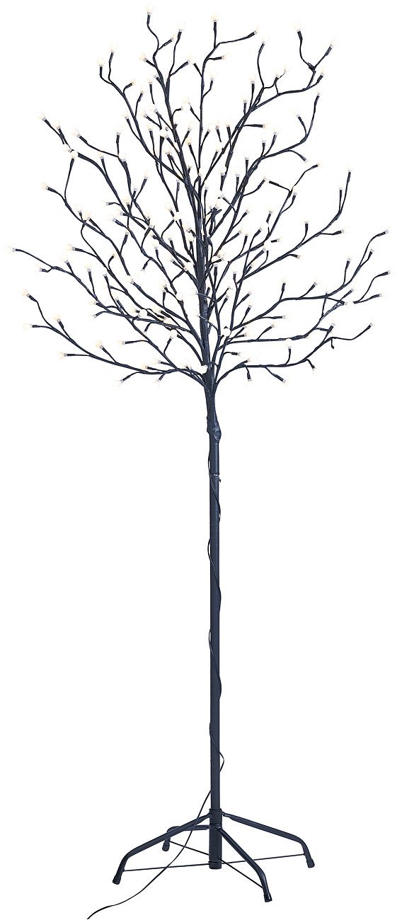 Lunartec Außenbeleuchtung LED-Deko-Baum 150 cm 200 LEDs warmweiß