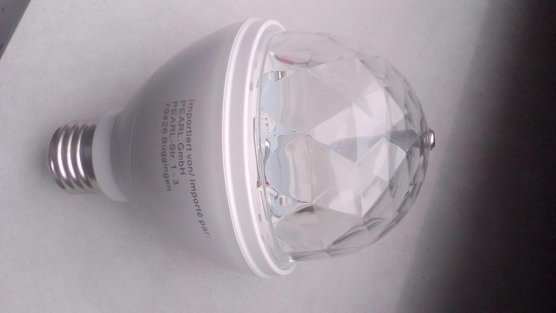 Lunartec Leuchtmittel Disco-Lampe E27 RGB 3W 2er-Set
