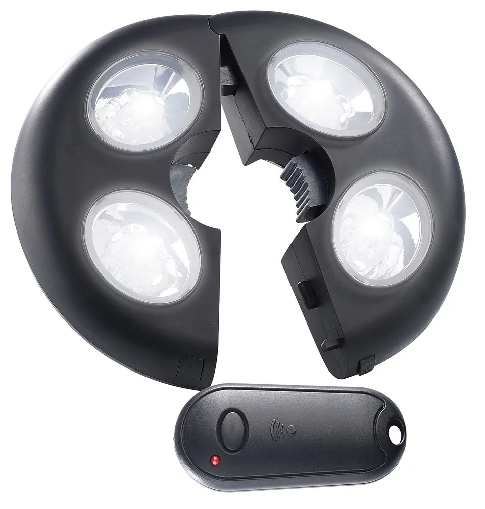 Lunartec Außenbeleuchtung LED-Schirmleuchte LSL-120 mit Fernbedienung