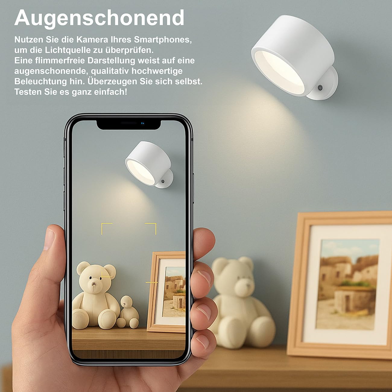 Lunartec Innenbeleuchtung 2er-Set Akku-Magnet-Leuchte 160 Lumen