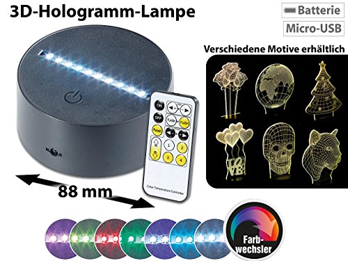 Lunartec Leuchtmittel LS-7.3D Lichtsockel 7-farbig USB