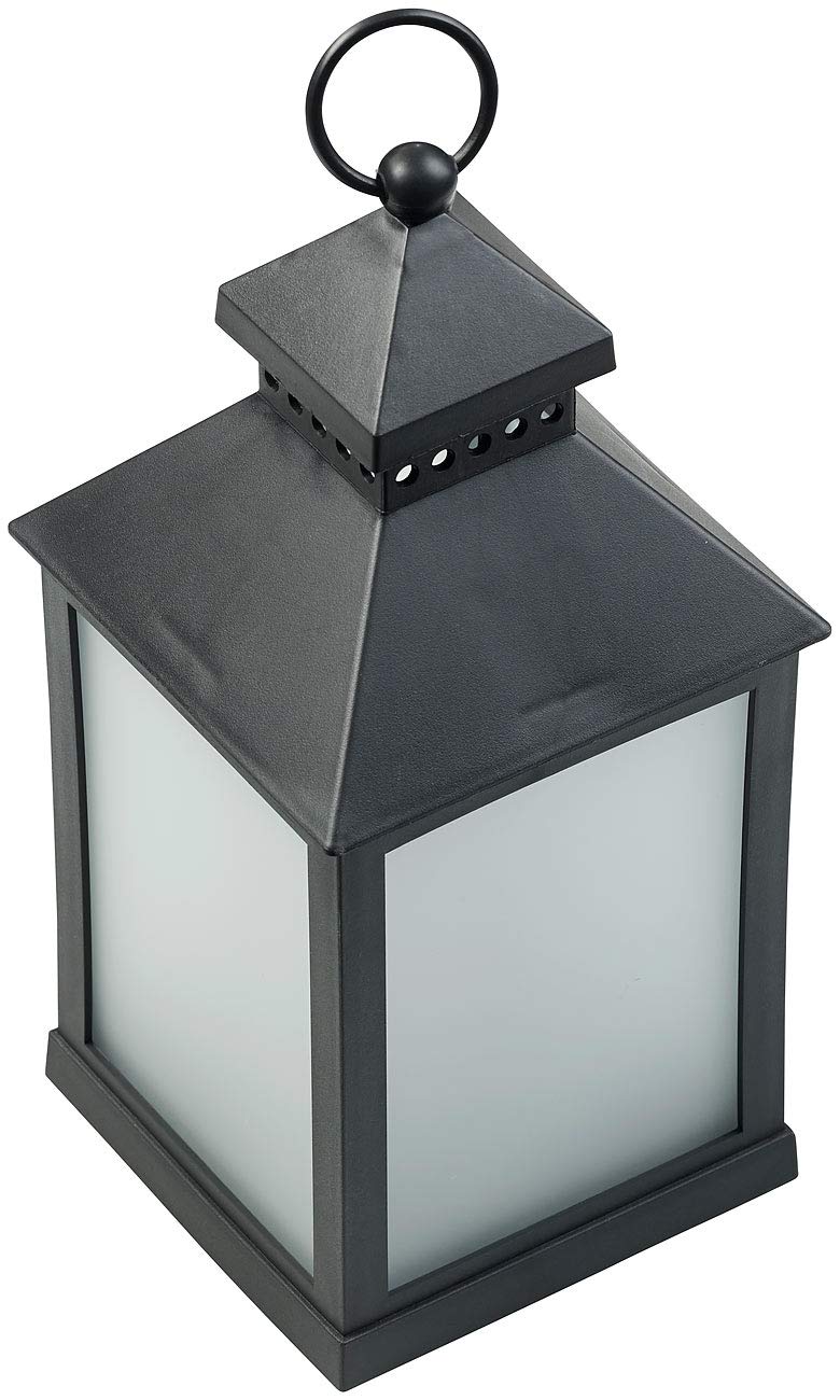 Lunartec Außenbeleuchtung LED-Laterne Timer schwarz 21 LEDs