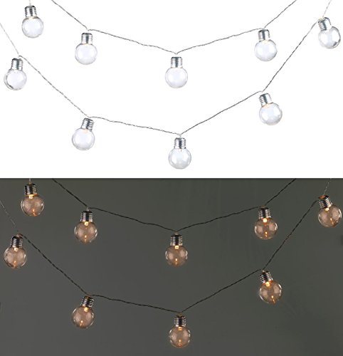 Lunartec Licht-Dekoration Solar-Lichterkette 10 Birnen warmweiß