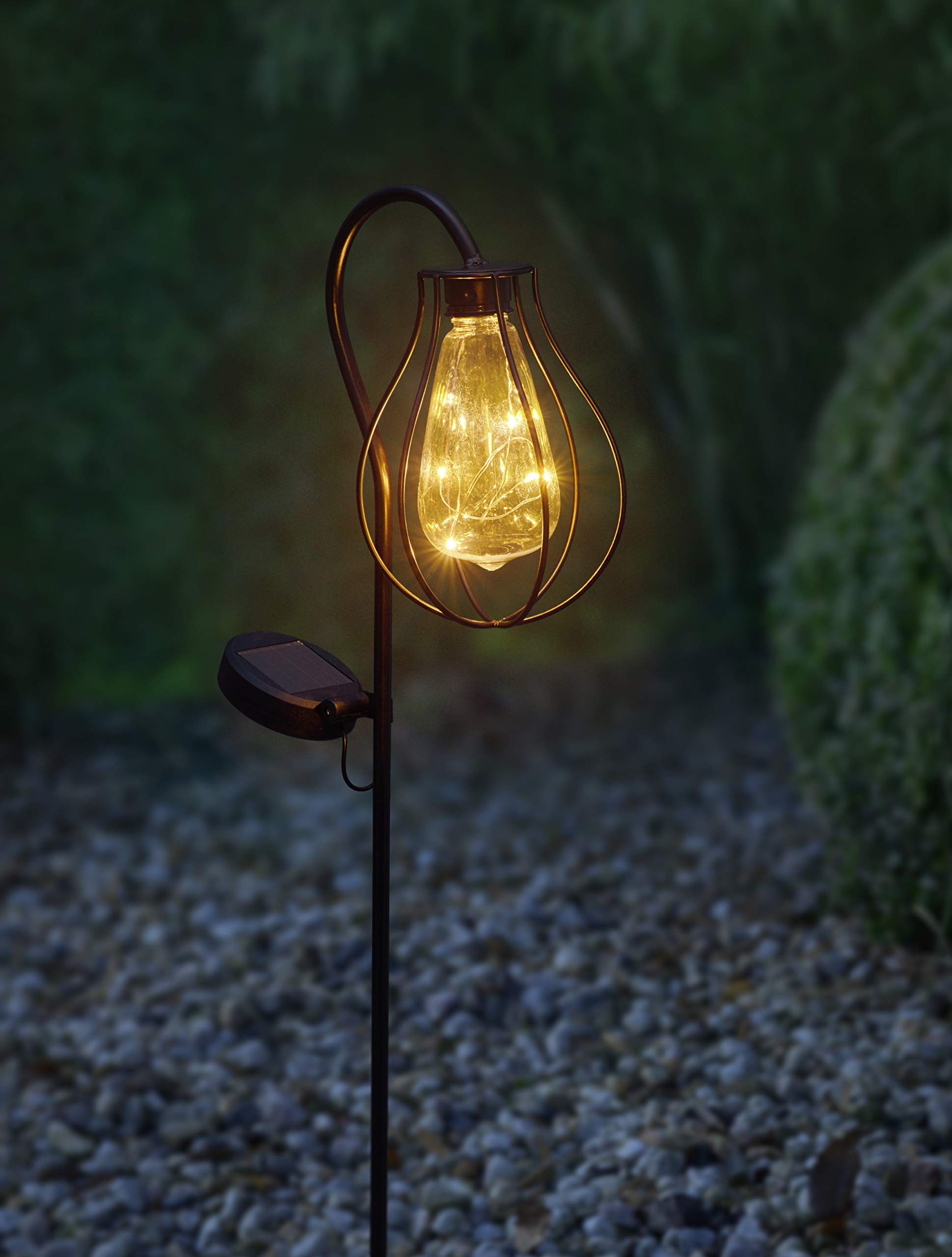 Bonetti Solar Lights Retro Gartenstecker warmweiß 2er Pack