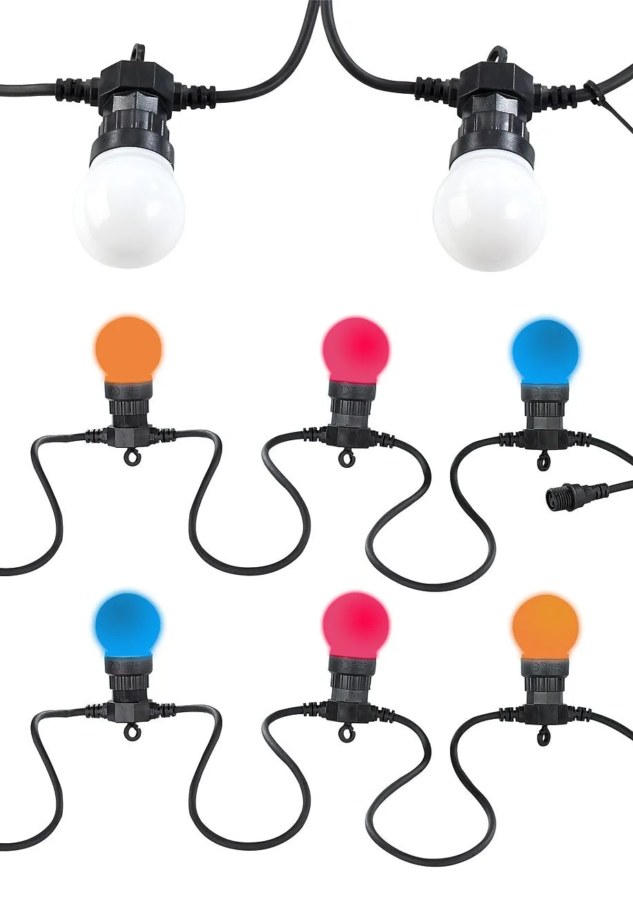 Lunartec Licht-Dekoration Party-Lichterkette 9 m bunt 20 LEDs