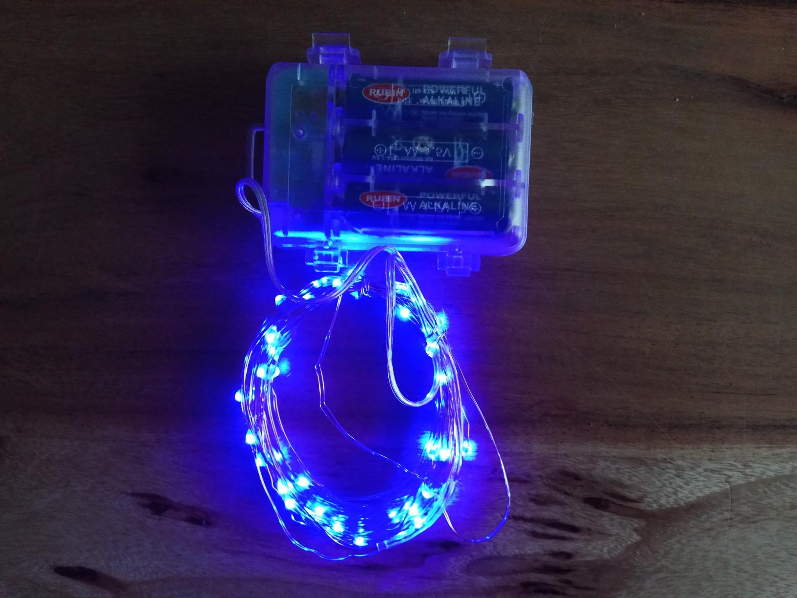 Bxroiu Lichterkette LED-Lichterkette bunt 2er-Set 5m Timer