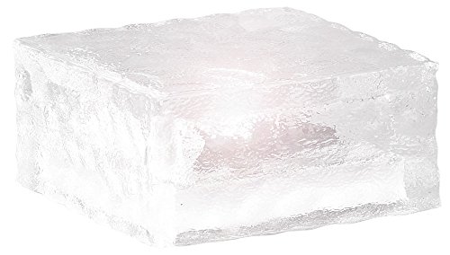 Lunartec Außenbeleuchtung Solar-Glasbaustein 10x10cm warmweiß