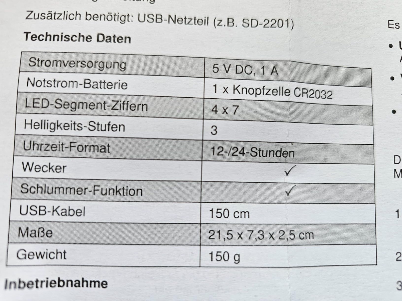 Lunartec LED-Tischuhr Wanduhr große Ziffern 21,5 cm mit Wecker