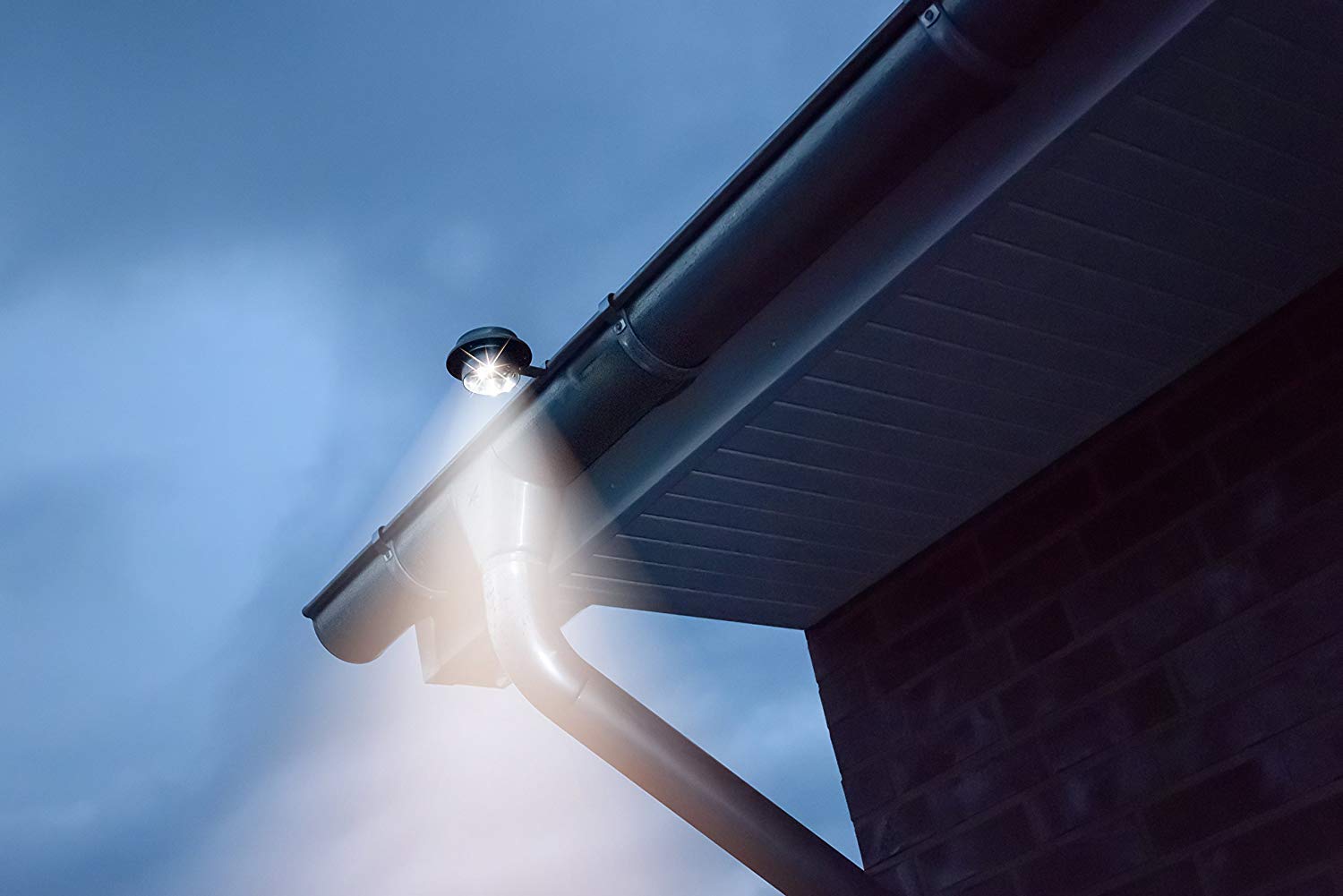 Bonetti Solar Dachrinnen-Leuchte Edelstahl Warmweiß 2er-Set