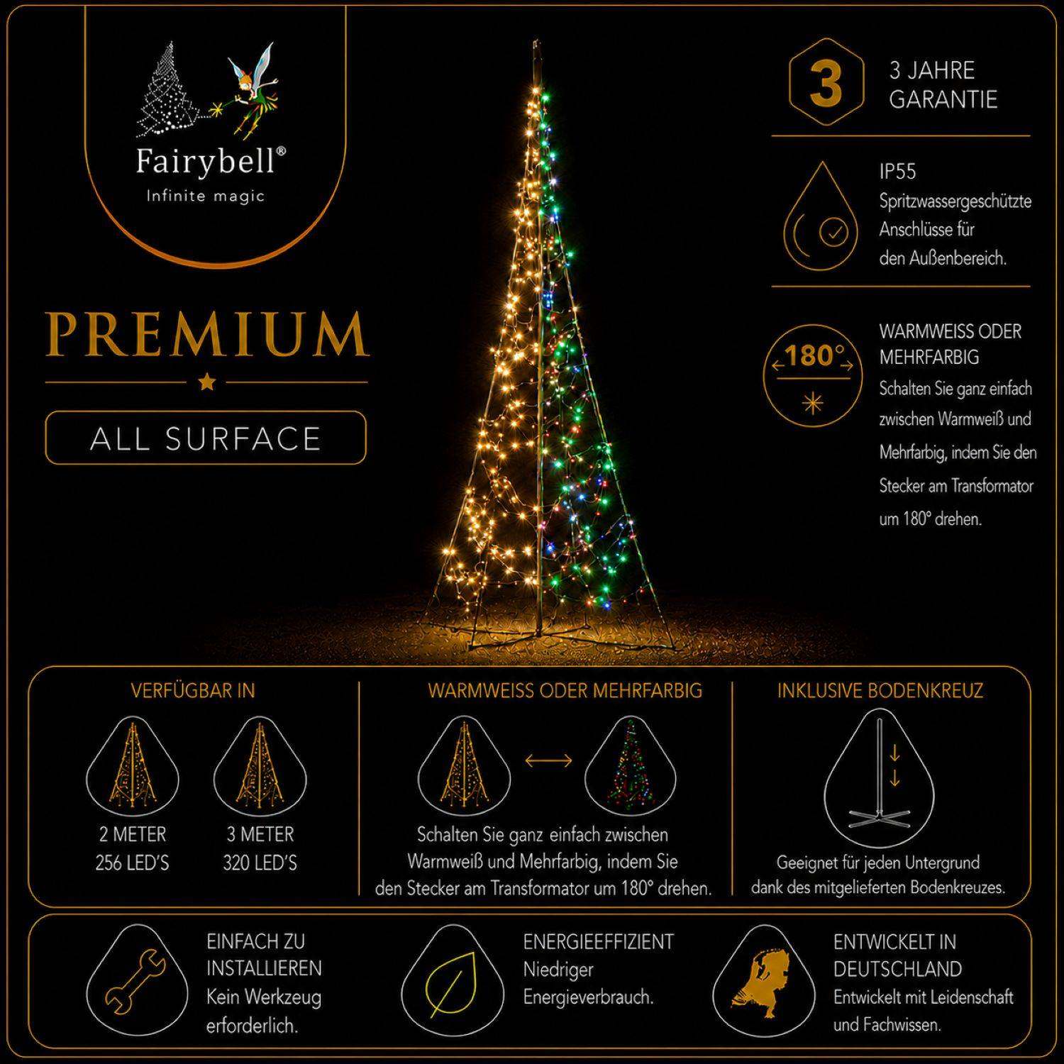 Fairybell Premium All-Surface 3 m 320 LED Switch
