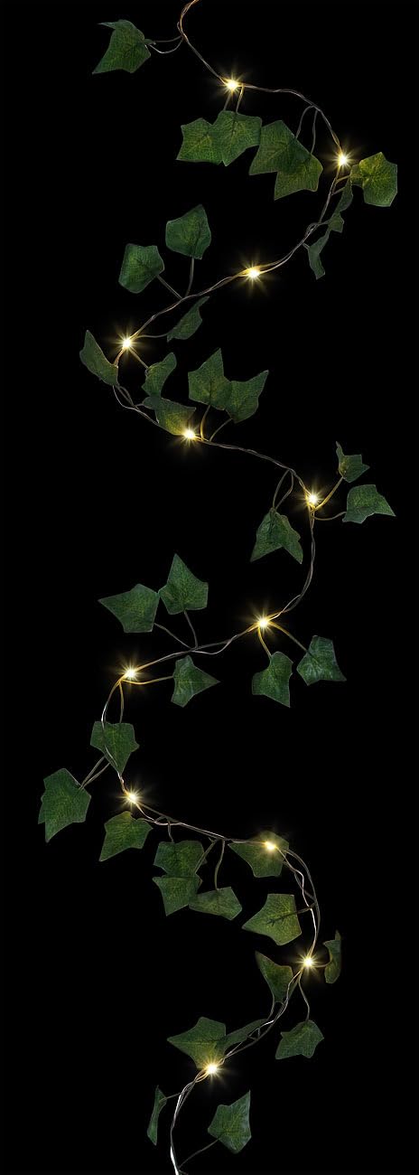 Lunartec Licht-Dekoration Solar Efeu-Lichterkette 12m 120 LEDs