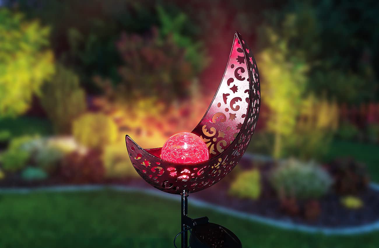 Lunartec Licht-Dekoration Solar-Mondleuchte 2er-Set RGB IP44