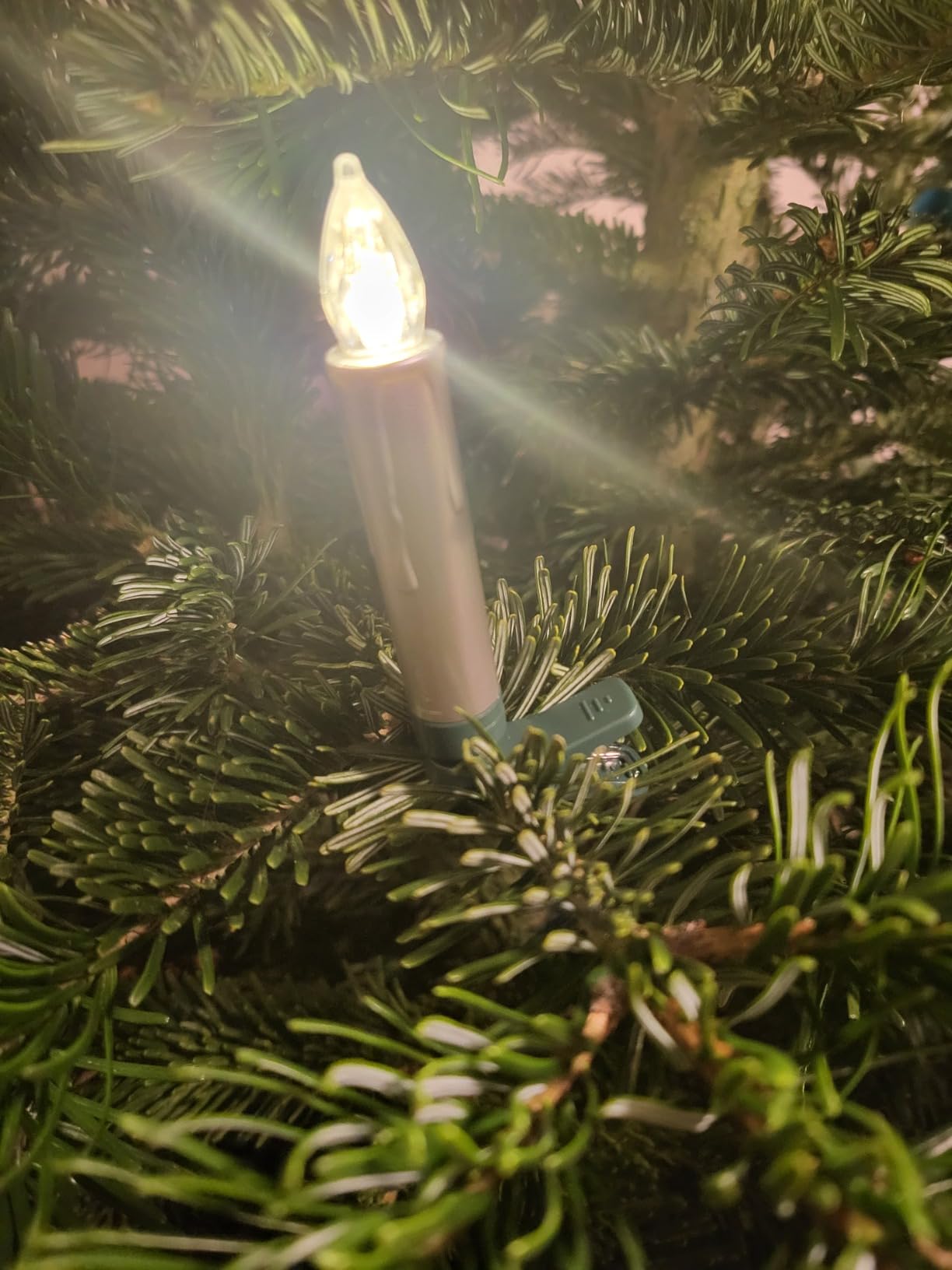 Lunartec Licht-Dekoration LED-Christbaumkerzen 20er silber