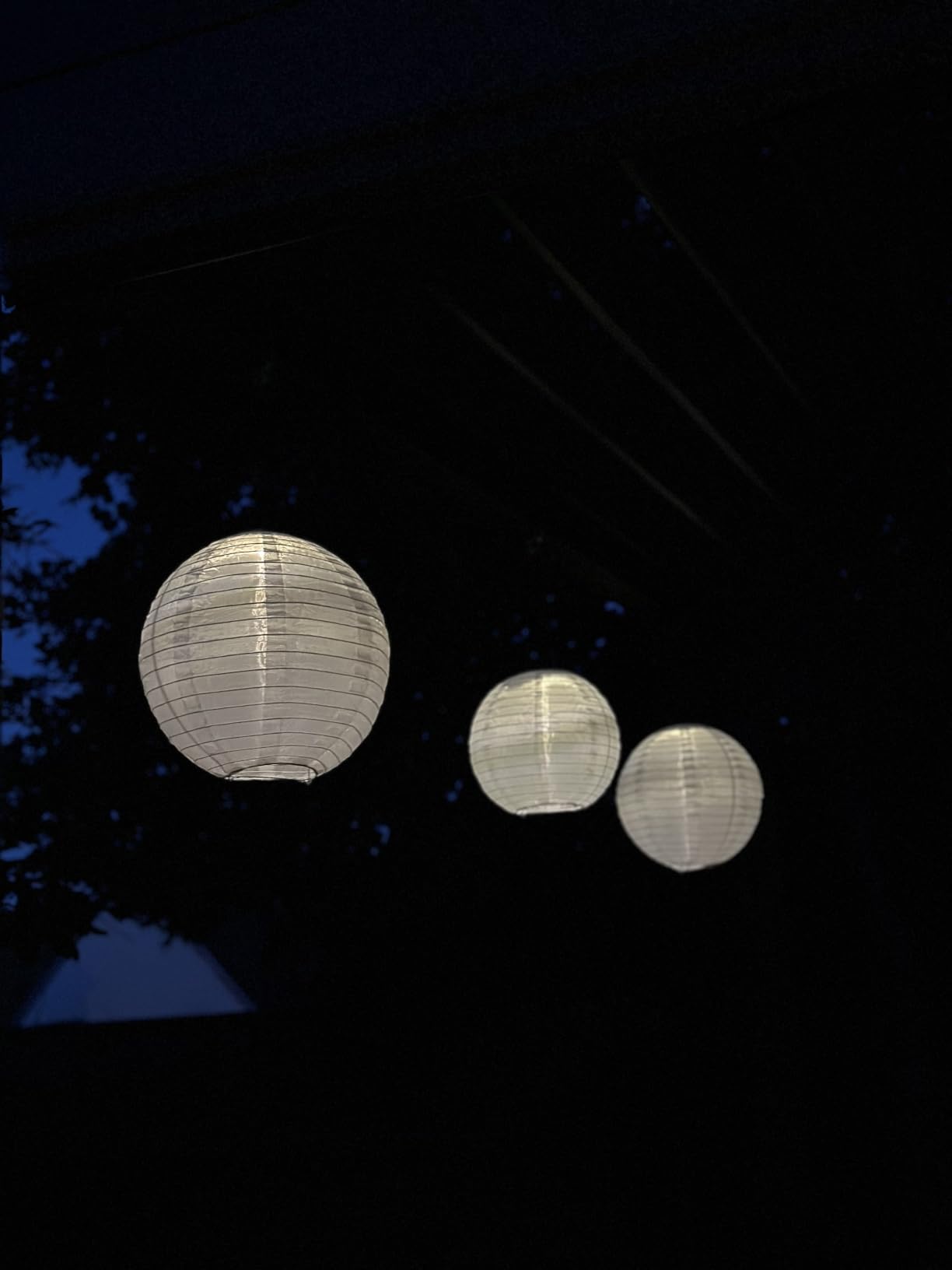Qedertek Lighting Solarlampions 30cm warmweiß 2 Stück