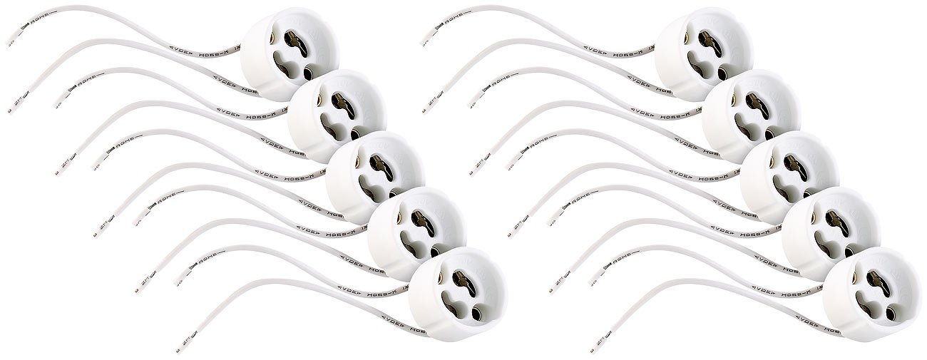 Lunartec Leuchtmittel GU10 Fassung Keramik 10er-Pack 100W