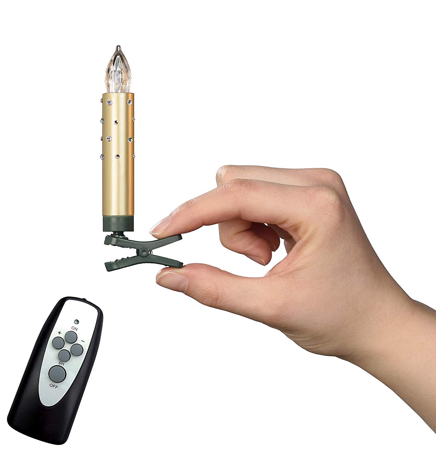 Bonetti Wireless Christmas Candles Baumkerzen gold 12er-Set LED