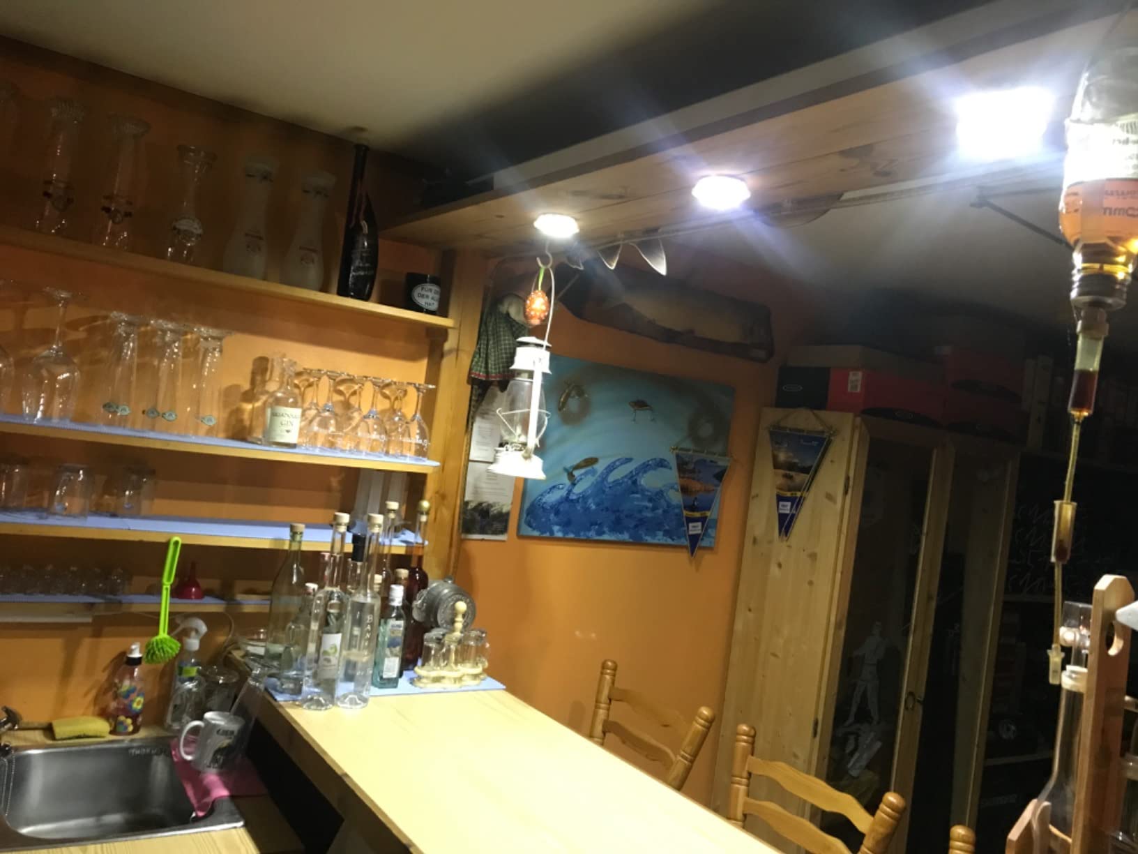 Lunartec Innenbeleuchtung Unterbauleuchten 3er-Set COB mit Timer