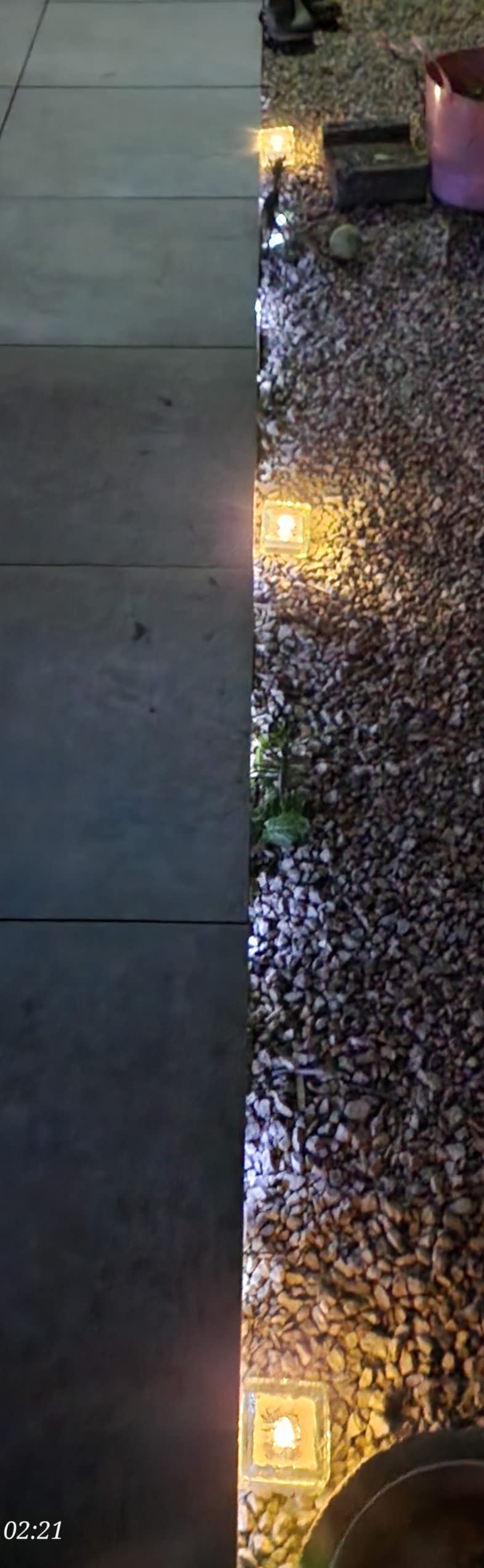 Lunartec Solar-Glasbaustein LED klein 7x7 cm 4er-Set